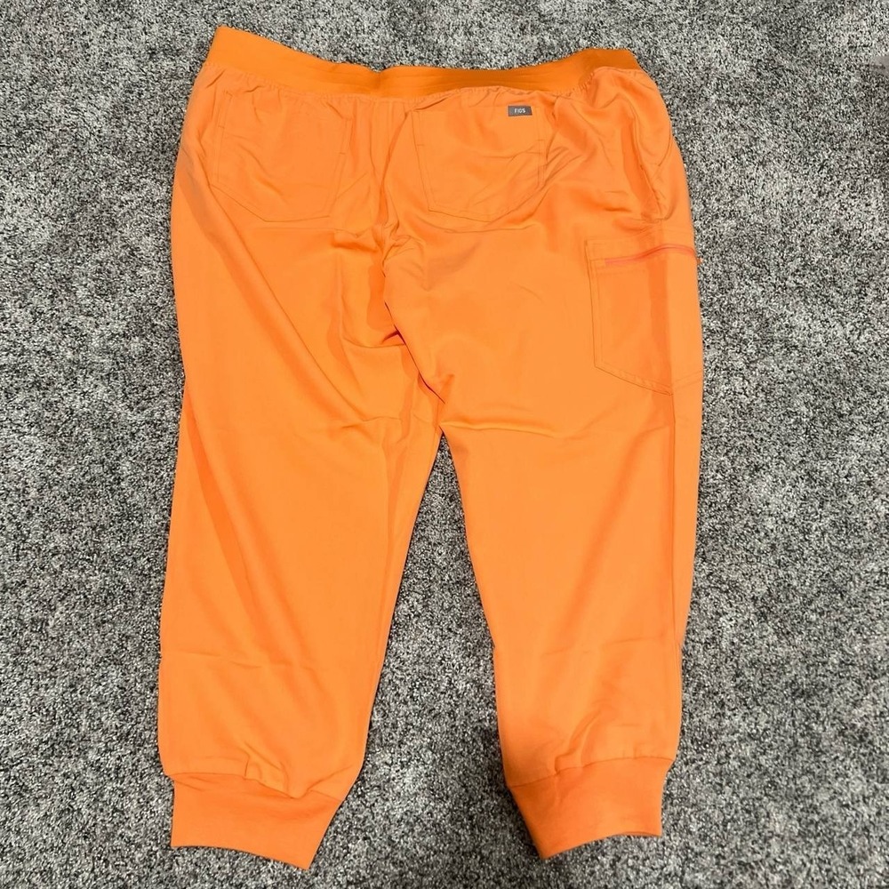 FIGS Zamora Jogger Scrub Pants Women's Orange NWT Drawstring Joggers 5XL - Picture 2 of 9